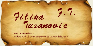 Filipa Tušanović vizit kartica